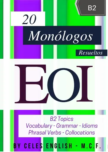 Portada de 20 Monólogos EOI resueltos B2